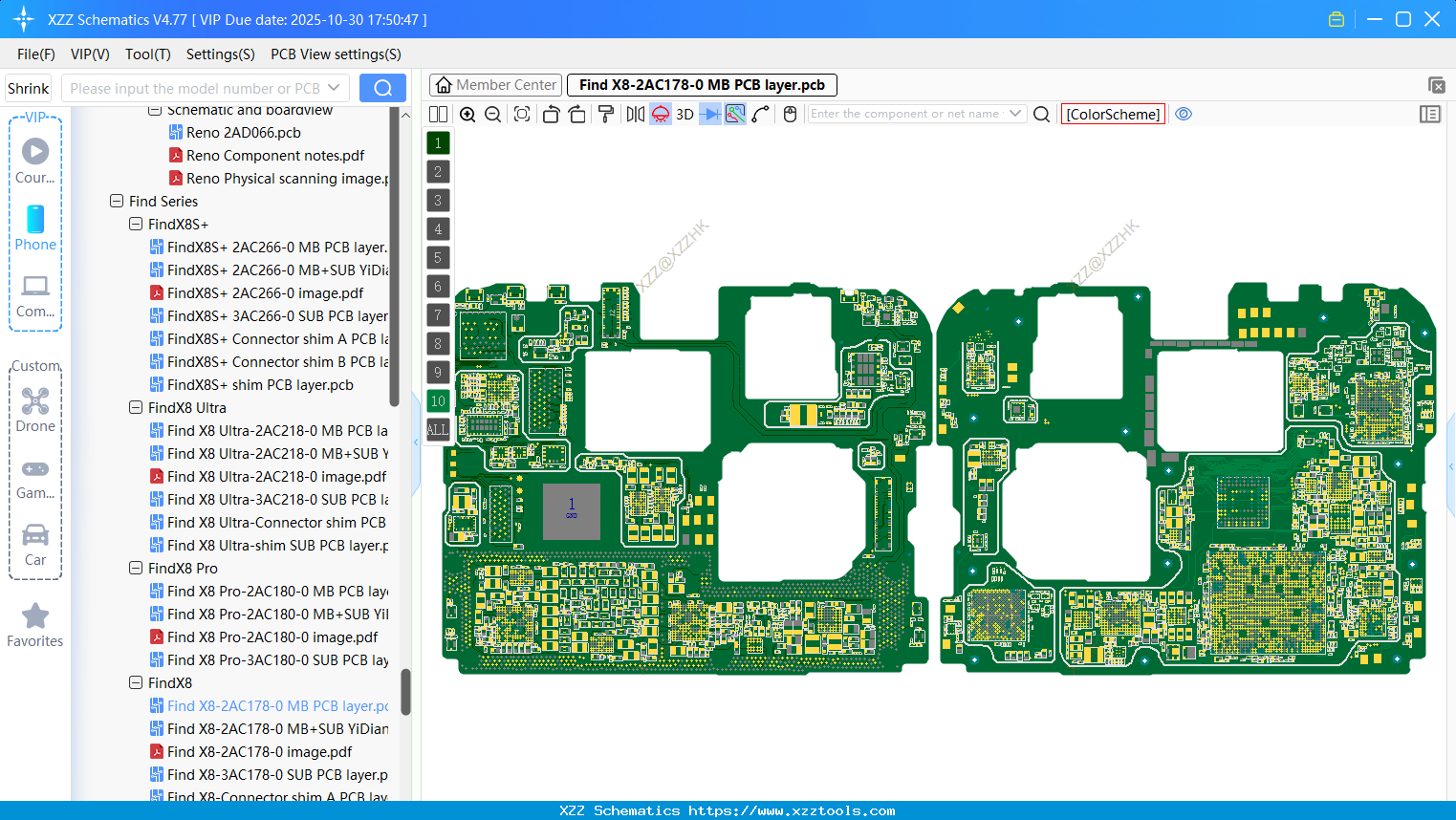 OPPO Find X8-2AC178-0 MB PCB Layer